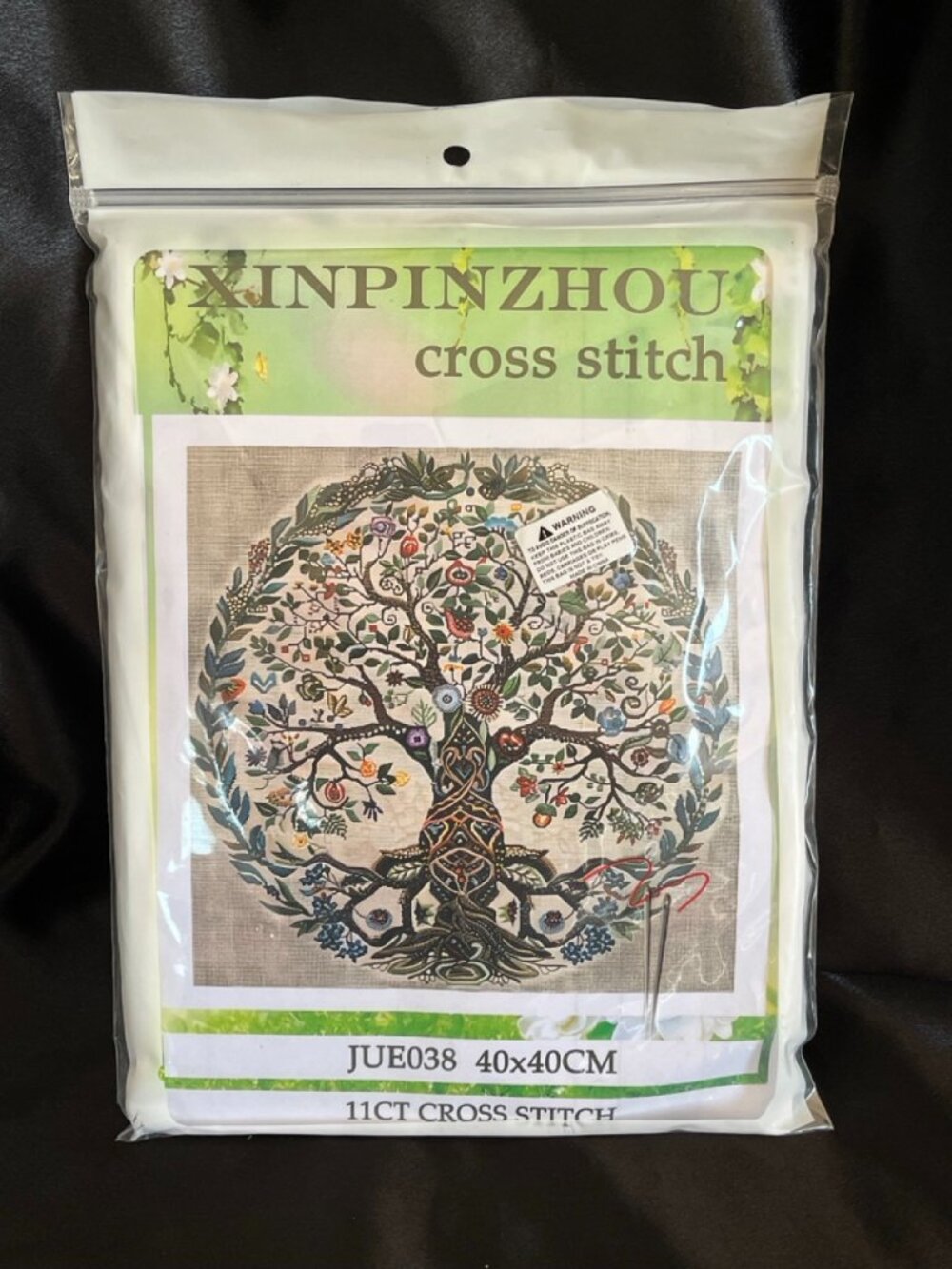 Tree of Life Stamped Cross Stitch Kit 11CT 15.7in 40x40cm Celtic Floral nature